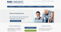 Desktop Screenshot of elanlanguages.com