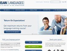 Tablet Screenshot of elanlanguages.com